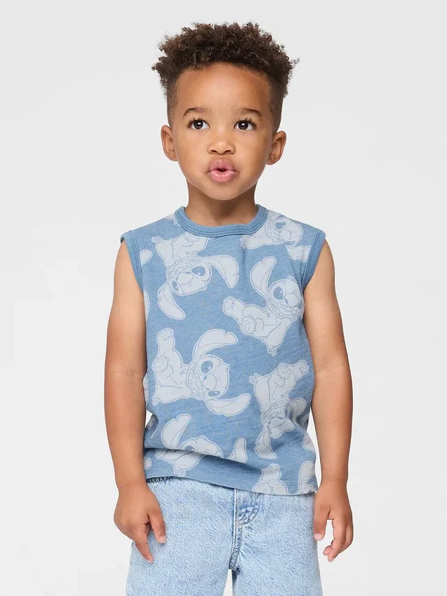 Camiseta sin mangas con estampado de Lilo & Stitch para bebés y niños