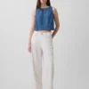 Camiseta sin mangas corta de denim