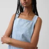 Camiseta sin mangas corta de denim