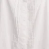 Camiseta sin mangas corta de pijama con pliegues, mezcla de lino