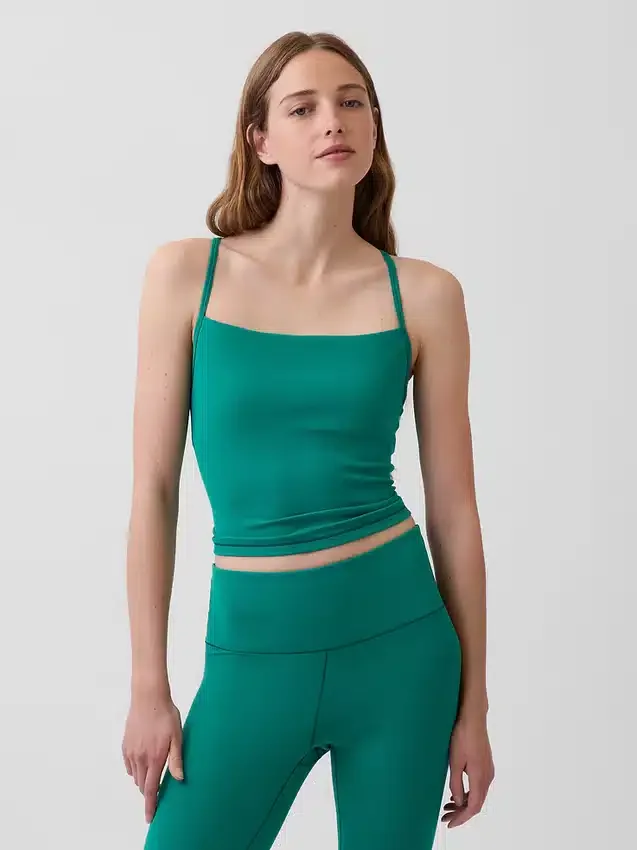 Camiseta sin mangas corta GapFit Smooth con espalda nadadora