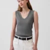 Camiseta sin mangas de canalé multicolor