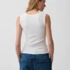 Camiseta sin mangas de canalé multicolor