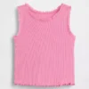 Camiseta sin mangas de canalé para bebés y niños pequeños, combinable