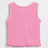 Camiseta sin mangas de canalé para bebés y niños pequeños, combinable
