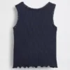 Camiseta sin mangas de canalé para bebés y niños pequeños, combinable