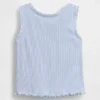 Camiseta sin mangas de canalé para bebés y niños pequeños, combinable