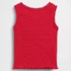 Camiseta sin mangas de canalé para bebés y niños pequeños, combinable