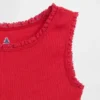 Camiseta sin mangas de canalé para bebés y niños pequeños, combinable