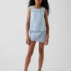 Camiseta sin mangas de denim a cuadros vichy para niños