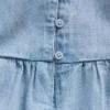 Camiseta sin mangas de denim con volantes para niños