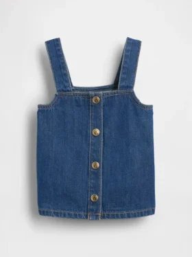 Camiseta sin mangas de denim para bebés y niños