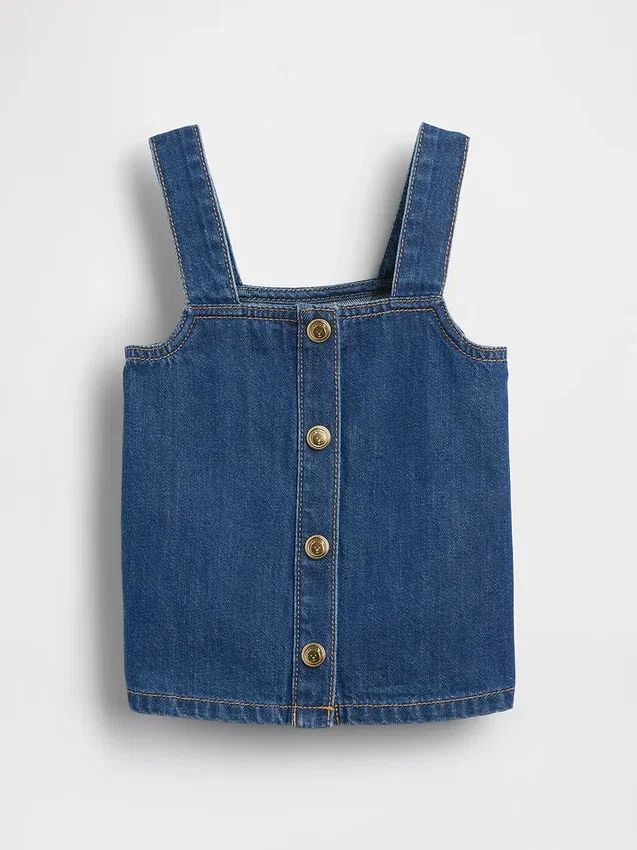 Camiseta sin mangas de denim para bebés y niños