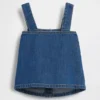 Camiseta sin mangas de denim para bebés y niños
