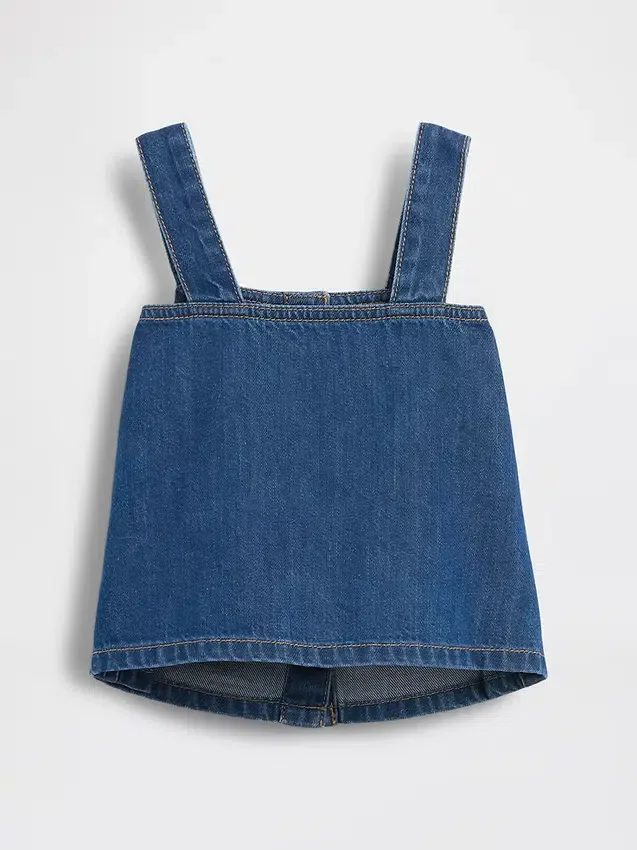 Camiseta sin mangas de denim para bebés y niños