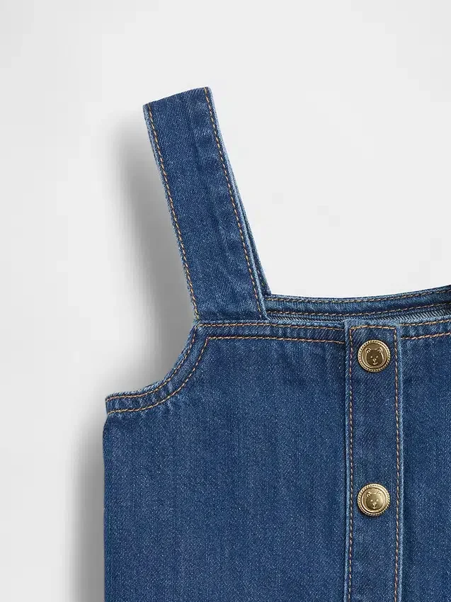 Camiseta sin mangas de denim para bebés y niños