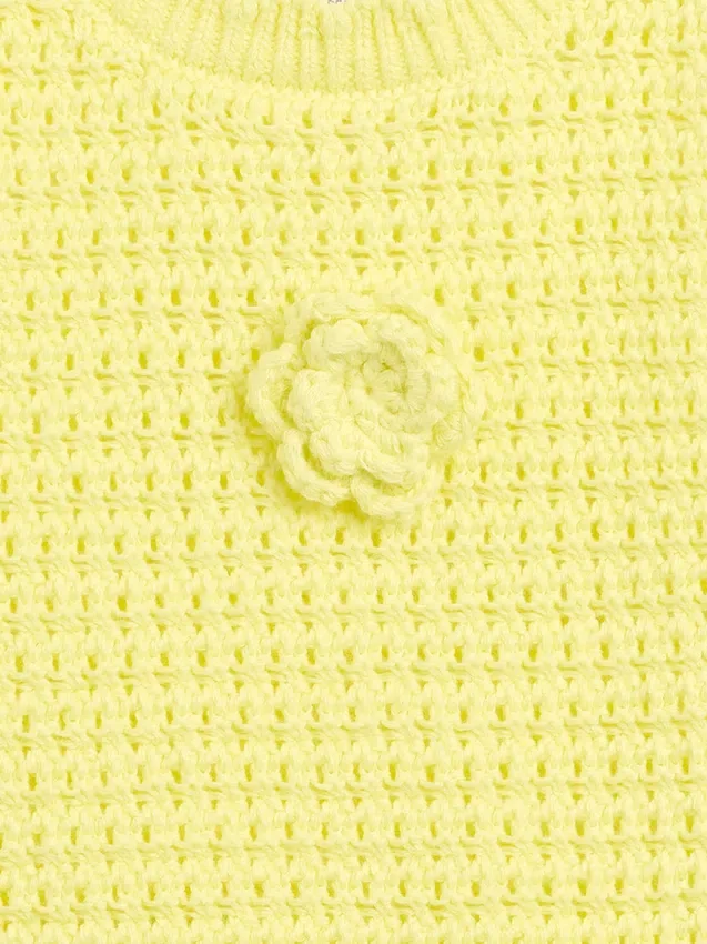 Camiseta sin mangas de ganchillo para bebés y niños
