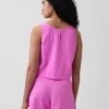 Camiseta sin mangas de gasa de algodón estilo «racer»