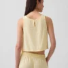 Camiseta sin mangas de gasa de algodón estilo «racer»