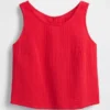 Camiseta sin mangas de gasa de algodón estilo «racer»