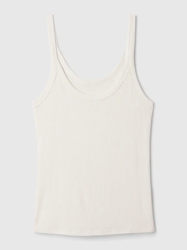 Camiseta sin mangas de pijama con canalé fino