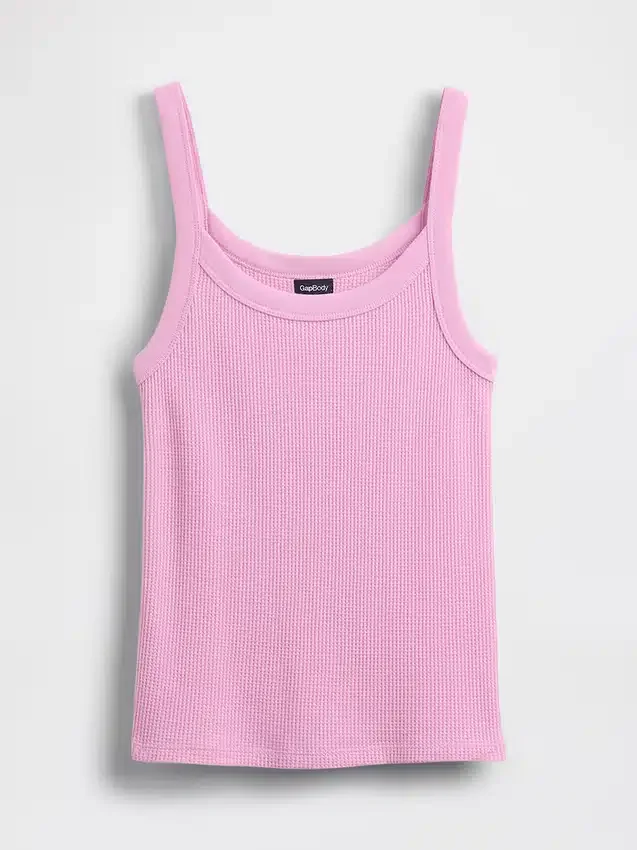 Camiseta sin mangas de pijama con tejido de gofre