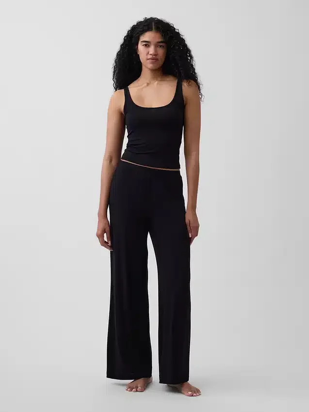 Camiseta sin mangas de pijama de modal acanalado, muy suave