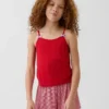 Camiseta sin mangas de pijama de punto acanalado reciclado para niños