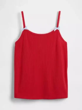 Camiseta sin mangas de pijama de punto acanalado reciclado para niños