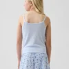 Camiseta sin mangas de pijama de punto acanalado reciclado para niños
