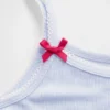 Camiseta sin mangas de pijama de punto acanalado reciclado para niños