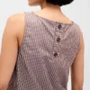 Camiseta sin mangas de popelín con cuello barco