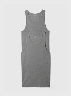 Camiseta sin mangas de punto acanalado (pack de 2)