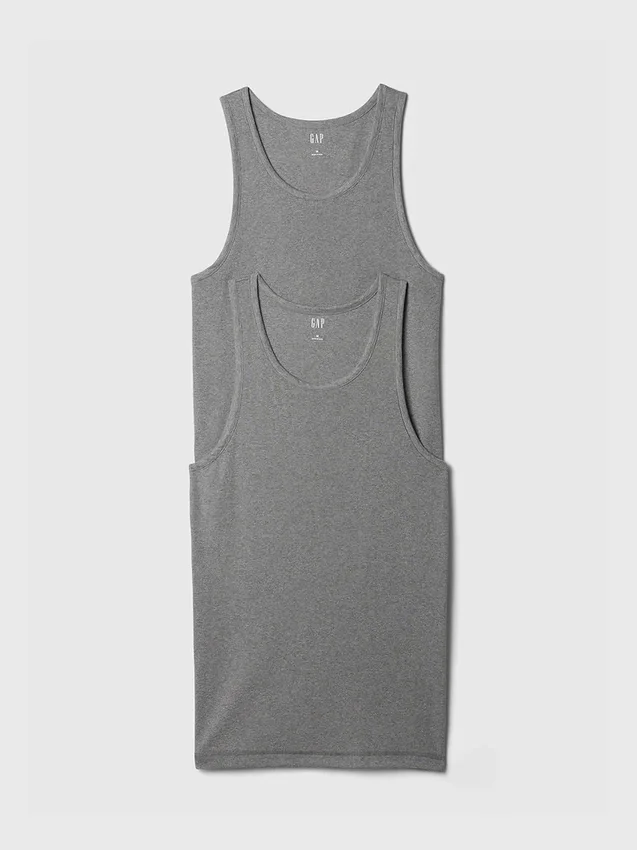 Camiseta sin mangas de punto acanalado (pack de 2)