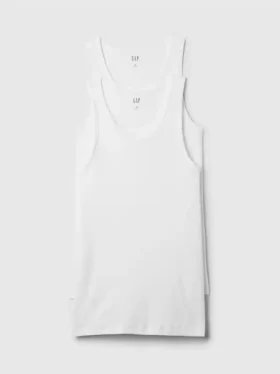 Camiseta sin mangas de punto acanalado (pack de 2)