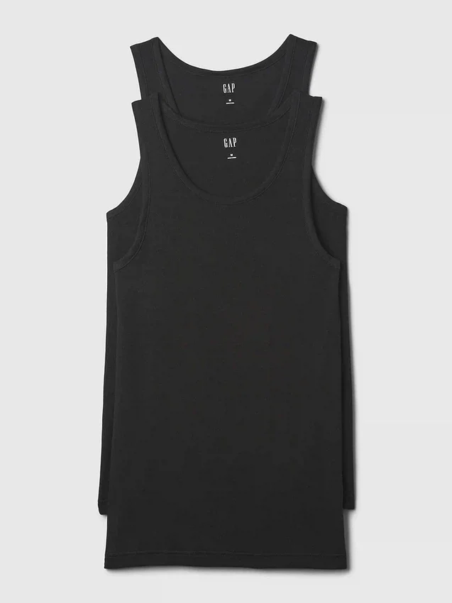Camiseta sin mangas de punto acanalado (pack de 2)