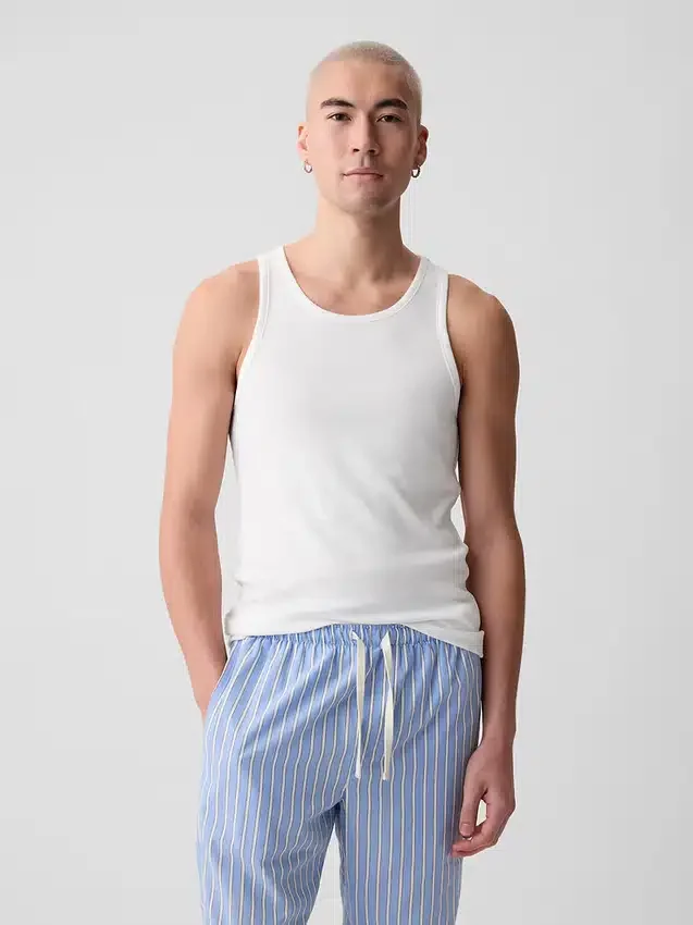 Camiseta sin mangas de punto acanalado (pack de 2)