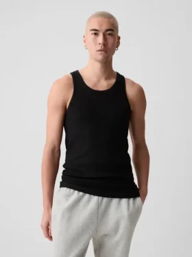 Camiseta sin mangas de punto acanalado (pack de 2)