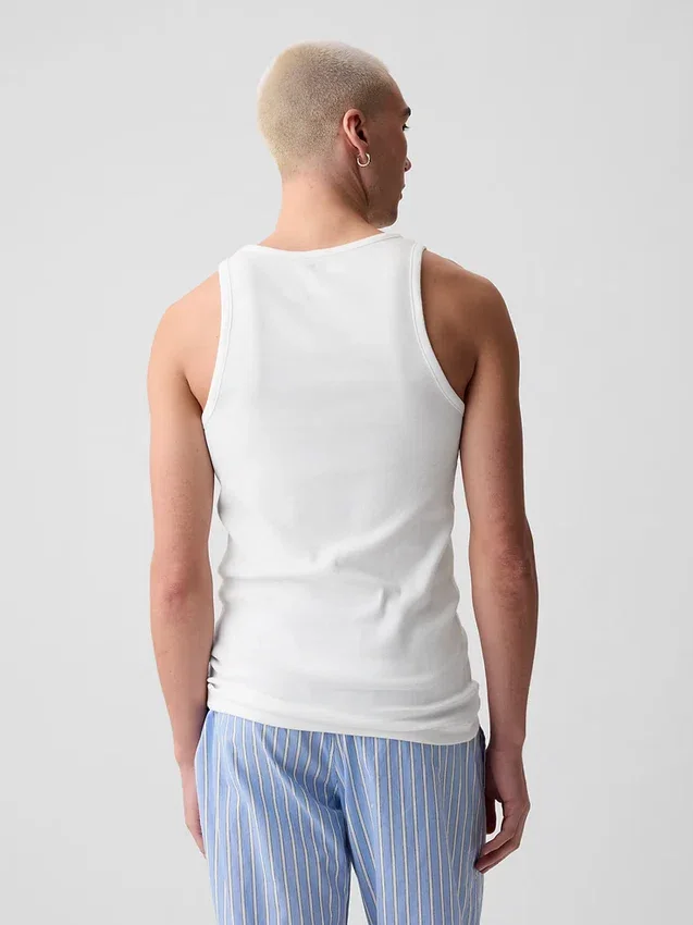 Camiseta sin mangas de punto acanalado (pack de 2)