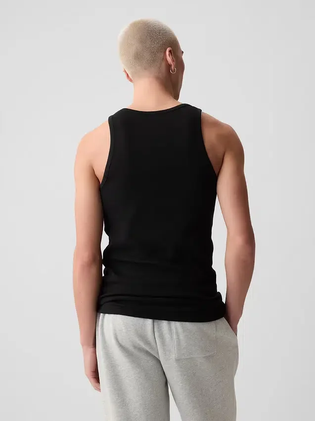 Camiseta sin mangas de punto acanalado (pack de 2)