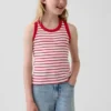 Camiseta sin mangas de punto acanalado para niño