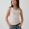 Camiseta sin mangas de punto acanalado para niño