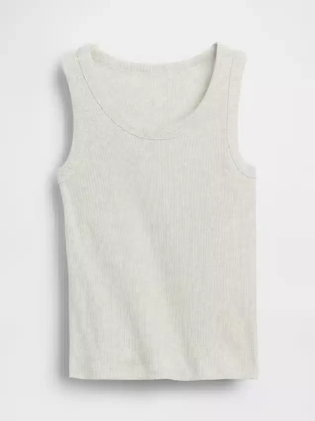 Camiseta sin mangas de punto acanalado para niño
