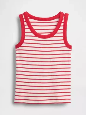 Camiseta sin mangas de punto acanalado para niño