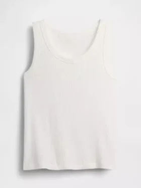 Camiseta sin mangas de punto acanalado para niño