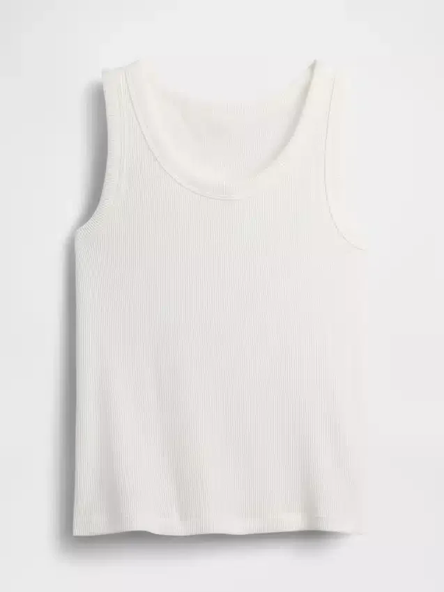 Camiseta sin mangas de punto acanalado para niño