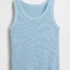 Camiseta sin mangas de punto acanalado para niño