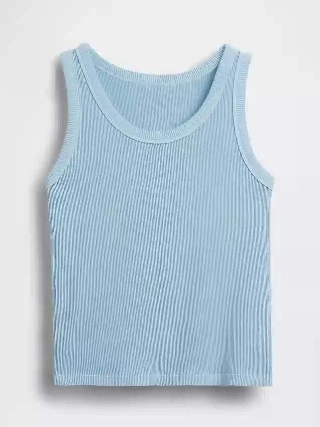 Camiseta sin mangas de punto acanalado para niño