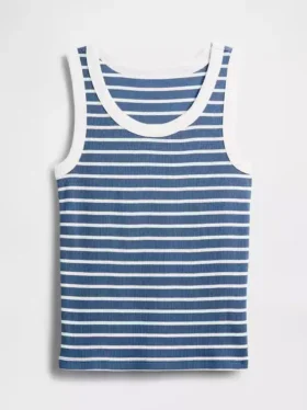 Camiseta sin mangas de punto acanalado para niño
