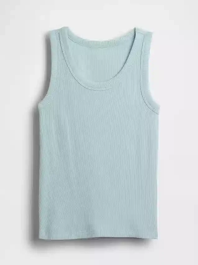 Camiseta sin mangas de punto acanalado para niño